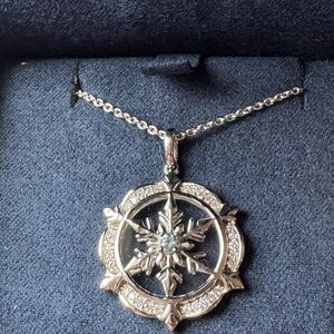 Enchanted Fine Jewelry Elsa ❄️ Flake Amulet Necklace.